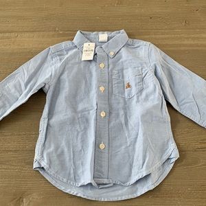 Baby gap boys button down shirt 100% cotton